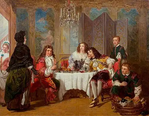 Madame Jourdain Finds Her Husband Entertaining Dorimène and Dorante by William Powell Frith