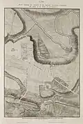 A map showing Camelon Roman Station and the Antonine Wall