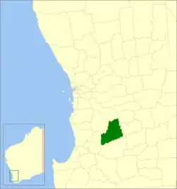Location in Western Australia