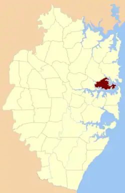 Location of the parish within Cumberland