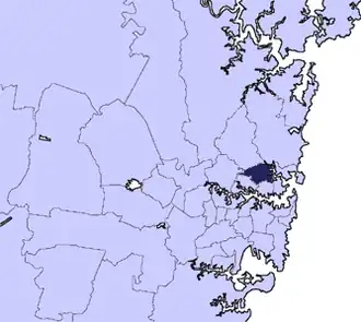 Location in Metropolitan Sydney
