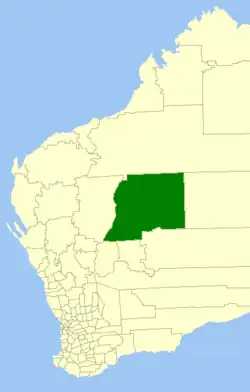 Location in Western Australia