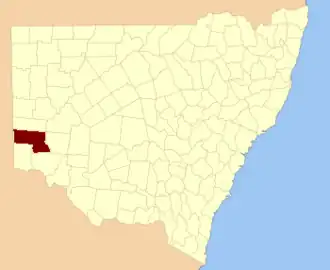 Location in New South Wales