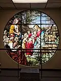 Window from 1904 corner church now in Ortland Hall building