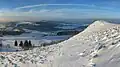 Looking from the Abtsrodaer Kuppe northward over the Rhön Mountains