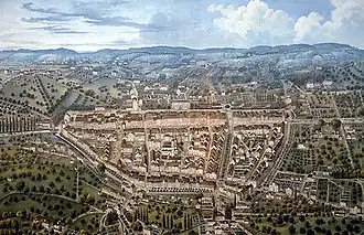Early-1850s bird's-eye view.