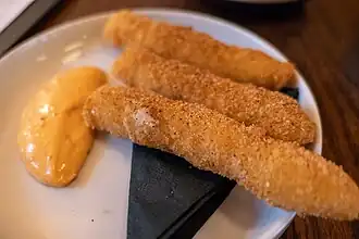 Mozzarella sticks are a type of deep-fried cheese.