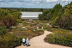 Rock gardens and glasshouse, Wisley