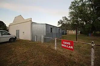 The Wollar Memorial Hall, erected in 1955.