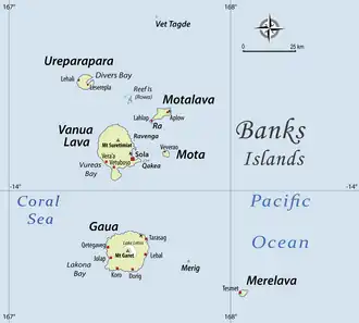 Location of Merig in Banks Islands