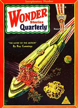 Spaceship hit by a meteor, 1931