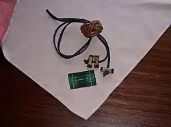 Image 8Wood Badge with three beads (training staff) and Gilwell scarf and woggle (from Wood Badge)