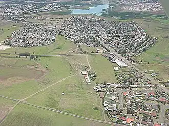 Looking west over Woodberry from 300m above the ground.