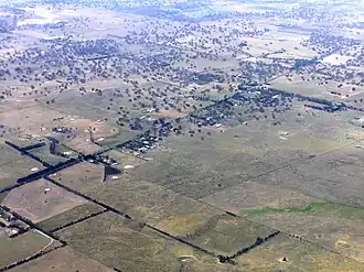 Merriang Road area of Woodstock, from the north-west
