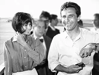 Woollacott with Gilbert Bécaud in 1962