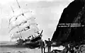 Wreck of the square rigger GLENESSLIN at Mt Neah-Kah-Nie, Oregon coast, 1913