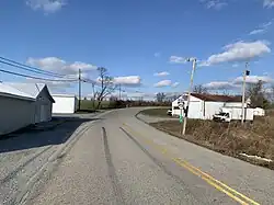 Western terminus of Kentucky Highway 458 at Moorseville