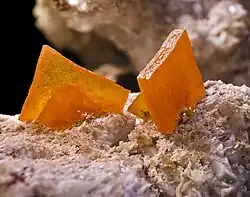 Image 66Wulfenite, by Didier Descouens (from Wikipedia:Featured pictures/Sciences/Geology)