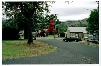 Wyangala village, looking towards St Vincent's Church (permanently closed), corner of Waugoola and Wirong Rds.