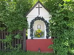 A wayside shrine in the village