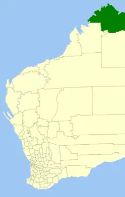 Location in Western Australia
