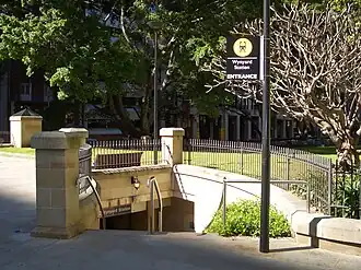 Wynyard railway station entrance
