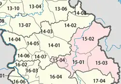 A map of the districts in Sekong Province, Laos with the La Mam district highlighted