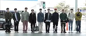 Xikers in March 2023 L-R: Jinsik, Hyunwoo, Hunter, Minjae, Yujun, Junmin, Yechan, Sumin, Junghoon, and Seeun