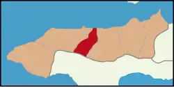 Map showing Termal District in Yalova Province