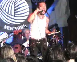 Yamanaka with Flower Travellin' Band in New York City in 2008