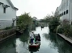 Canal in Yanagawa, and as known for sightseeing spot in Kyushu
