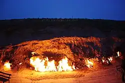 Yanar Dagh at night
