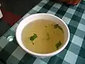 The broth used in paomo