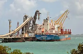 Bulk carrier at Alcoa Jetty, Naval Base
