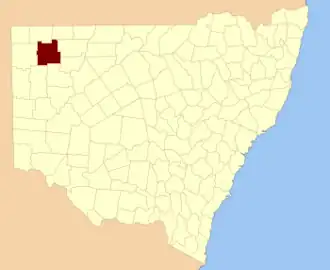 Location in New South Wales