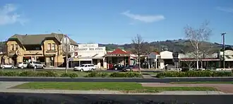 Part of Yarragon's main streetscape looking south