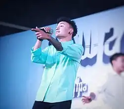 Yarwana performing at his album Answer release show