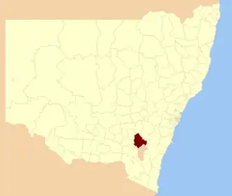 Location in New South Wales