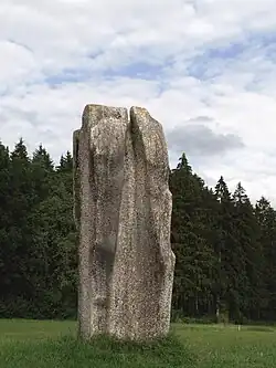 Cascade de la lumiére, stone, 4.3 x 0.9 x 1.0 meters Oggelshausen, Germany created at the International Sculpture Symposium in May 1969