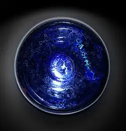 Yohen tenmoku (曜変天目) tea bowl, Southern Song dynasty (1127–1279). Seikadō Bunko Art Museum, Tokyo.