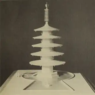 Architectural model of the Pagoda (1965)