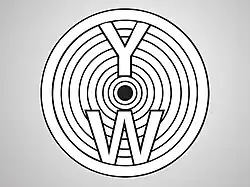 The letters "Y" and "W" in concentric circles