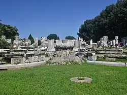 The site of the water fountain in 2012