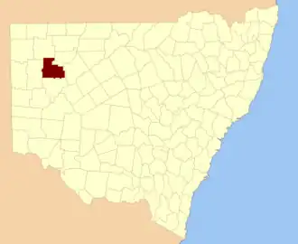 Location in New South Wales