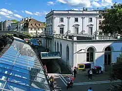 The station building as seen from the northern overbridge