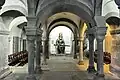 Crypt with original Charlemagne statue (15th century)