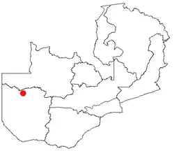 Location of Lukulu in Zambia