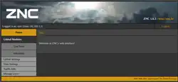 Screenshot of ZNC Web Interface