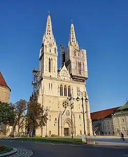 Cathedral with its temporary crosses, 2020