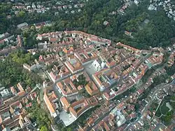 Aerial view of Gornji Grad (Gradec)